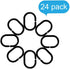 Premium Plastic Shower Curtain Rings, 24Pcs Hooks with Easy Snap Closure for Standard Shower Rods
