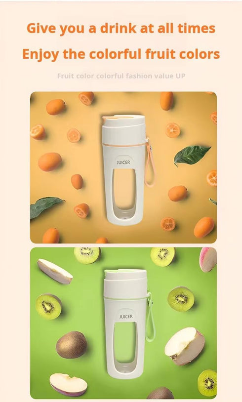 Handheld Electric Stirring Juice and Vegetable Cup, 340ml Convenient Household