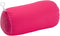 Microbead Bolster Tube Travel Pillow, Compact Neck Roll, Soft Lumbar Support, Pink