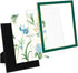 8x10 Countertop, (8x10, Laura Ashley Hunter Green Enamel Picture Frame, Gold Metal Edge with Easel, for Tabletop