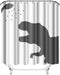 Animal Dinosaur Fabric Shower Curtain, Waterproof Polyester Fabric Bathroom Set with Hooks, 72x72IN