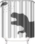 Animal Dinosaur Fabric Shower Curtain, Waterproof Polyester Fabric Bathroom Set with Hooks, 72x72IN