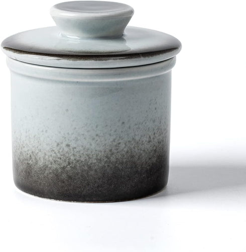 XELA Ceramic Butter Crock, French Butter Dish for Counter, Butter Keeper With