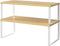NEX Bamboo Cabinet Organizer Shelf, Set of 2 Kitchen Counter Shelves, Spice
