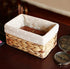Kingwillow Rectangular Wicker Storage Container, Organizer Box for Art & Craft (Small)