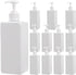 Okllen 12 Pack 16 Oz Plastic Pump Bottles, Empty Refillable Liquid Soap Dispenser for Shampoo, Lotion, Cleaning