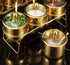 Gold Stainless Steel Sugar Bowl, Spice Jar Seasoning Pot with Lid and Spoon
