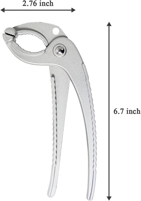Hot Pot Gripper Holder for Korean Stone Ceramic Bibimbap Bowl, Aluminum Tongs, 6-2/3 Inch