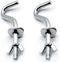 Zinc Heavy-Duty Replacement Hooks, 2 Packs Holding Hammock Fit 3/8 Inch Dia. 1-1/4 to 2 Inch Long Hole