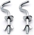Zinc Heavy-Duty Replacement Hooks, 2 Packs Holding Hammock Fit 3/8 Inch Dia. 1-1/4 to 2 Inch Long Hole