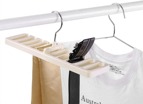 Haofy Tie Belt Scarf Organizer, Storage Rack for Ties, Belts, Scarves, Sunglasses, Watches, Sturdy Plastic Closet