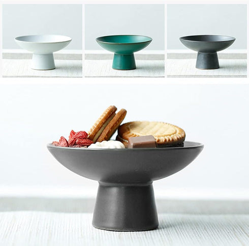 UPKOCH Footed Bowl, Japanese Style Decorative Fruit Dish Holder for Home Flowers, Vase Planter