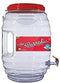 CHAMPS 5 Gallon Vitrolero Water Dispenser, BPA-Free Plastic Beverage Dispenser for Juice, Iced Teas, Red Spout