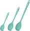 3 Pcs Silicone Spoons Set, 7.9 10.6 14.2 inch, Heat Resistant Kitchen Utensils for Mixing, Stirring, Serving