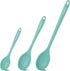 3 Pcs Silicone Spoons Set, 7.9 10.6 14.2 inch, Heat Resistant Kitchen Utensils for Mixing, Stirring, Serving