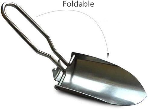 YamaziHD Mini Lightweight Shovels, Foldable Stainless Steel Garden Trowel, Handy Camping Tool for Potting and Gardening