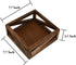 Rustic Brown Flat Napkin Holder by OwlGift, Solid Wood for Kitchen Table, Farmhouse Style Décor