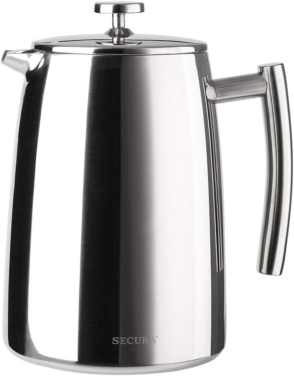 Secura French Press Coffee Maker, 50-Ounce, 304 Stainless Steel Insulated Coffee Press