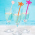 FOYARA 7 Inches Cocktail Swizzle Stick, Disc Top Drink Stirrers, Pack of 50 Plastic Stirrers