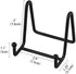 Iron Easel Stand Plate Holder Display Stand for Pictures, Photo, Decorative Plate, Dish, Tabletop Art - 3 Inch - Black