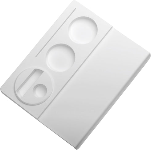 Normcore Corner Tamping Station V3 - Espresso White Silicone Coffee Tamper Mat Holder Pad for Baristas, Food Grade