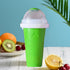 Slushie Cup, 2 Packs Magic Quick Frozen Smoothies Cup, Portable Double Layer Slushy Maker with Straw and Spoon