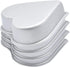 Pack of 4 Cute Non-Stick Pan-Shaped Cake Molds, Small Silver Heart-Shaped Pudding Jelly Cups