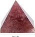 AUNMAS 3cm Quartz Pyramid, Small Strawberry Crystal Love Addition Reiki Stone Energy Tower for Home Office Decoration
