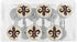 Fleur De Lis New Orleans Flower Crystal Glass Shower Curtain Hooks, Decorative Bathroom Decor - Set of 12