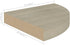 Set 2 9.8x9.8x1.5 vidaXL Corner Shelf of Oak Honeycomb MDF, Metal