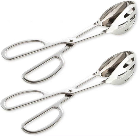 KEBE 2-PACK Serving Tongs - Stainless Steel Kitchen Tongs for Buffet Party Catering, Thickening Food Serving