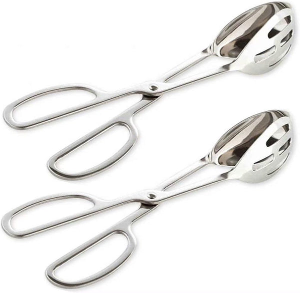KEBE 2-PACK Serving Tongs - Stainless Steel Kitchen Tongs for Buffet Party Catering, Thickening Food Serving