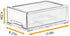 SIMPEXPE Stackable Storage Drawer, Clear Pull Out Plastic Food Fridge Organizer Bins for Home Office Pantry Organization