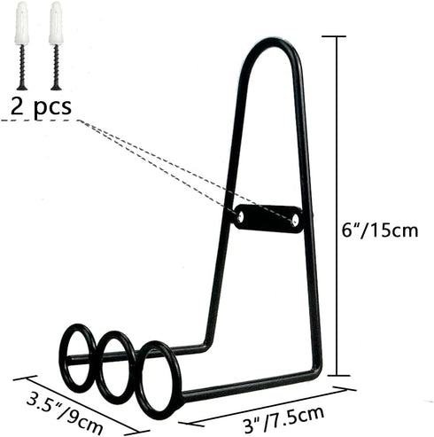 Metal Easel Photo Holder for Wall Hanging Display Rack, Plate Stand Holder for Books, Bowls, Platters (4, 6"x3.5"x3")