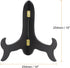 uxcell 10" Easel Plate Holder, Wooden Folding Display Stand Black for Decorative Picture Frame