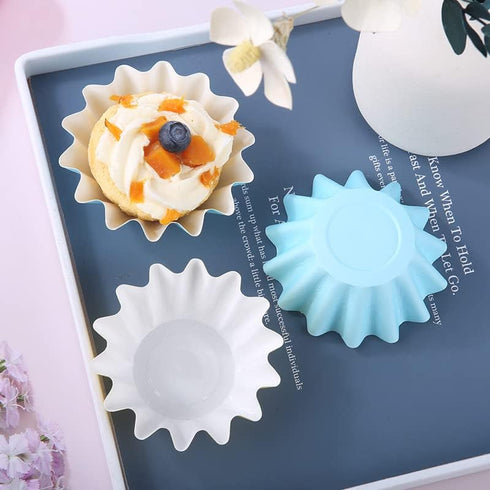 200 PCS TIE-DailyNec Cupcake Liners - Flared Muffin Baking Cups, Greaseproof Coated Cake Cups for Parties