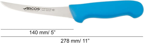 Arcos Boning Knife, 5 Inch Nitrum Stainless Steel, Professional Butcher Knife, Series 2900, Color Blue