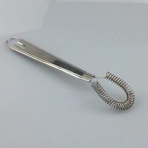 1Pc Mini Spring Coil Silver Egg Beater, Stainless Steel Handheld Whisk, Kitchen Egg Tools, Cooking Utensils