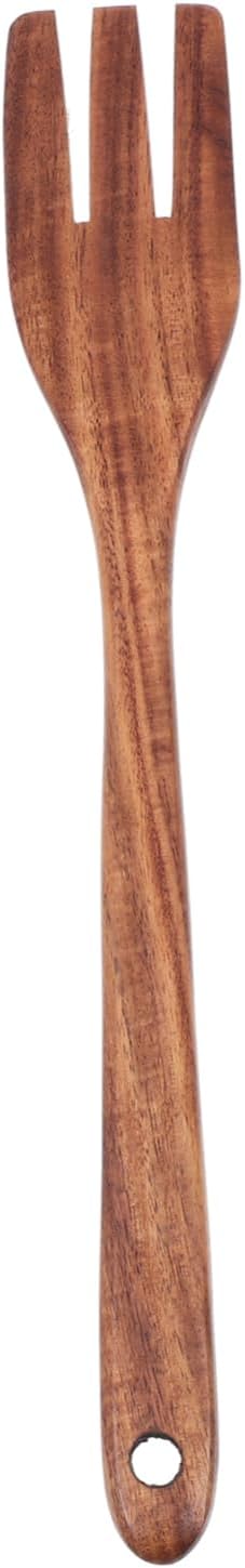 Wooden Fork for Stirring, Serving, and Cooking - Camping Utensils, Spaghetti, Fruit Salad Fork, Wooden Kitchenware