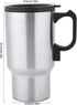 Stainless Steel Heating Cup, 12V 450mL Electric Car Heating Coffee Milk Cup, Compact Electric Car Lighter Kettle Boiler