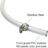 Draft Beer Line with Hexnut - Vinyl Hose ID 3/16 inch OD 7/16 inch Length 5ft with Hexnut Assembly
