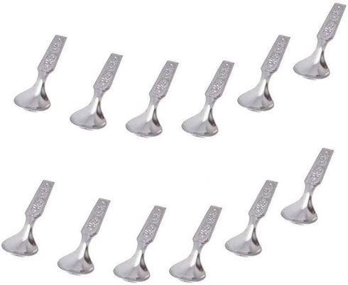 Stainless Steel TEA/COFFE AND Spice Box Spoons Set of 12 (Silver) (Small Tea spoon)
