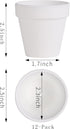 Yishang 2.5 inch White Terracotta Pots with Drainage Holes,Small Mini Clay Ceramic Pottery Planter,Cactus Flower Terra Cotta Pots,Succulents Nursery Pots for Indoor/Outdoor Plants,Crafts-12 Pack