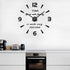 VANGOLD Oversized Wall Clock, Decorative Wall Clocks for Living Room Decor, Battery Operated, Black