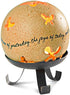 Pavilion Comfort Candles - Grandmother - Butterfly Pierced Round, 5-1/2-Inch, Includes Tea Light Candle and Stand