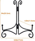 Plate Stand, 8 Inch Black Iron Easel for Display, Tabletop Holder for Photo, Picture Frame, Decorative Plates