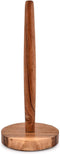 NIRMAN Acacia Wood Paper Towel Holder, Decorative Countertop Standing Rolls Holder for Kitchen, Toilet, Pantry, Bathroom