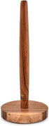 NIRMAN Acacia Wood Paper Towel Holder, Decorative Countertop Standing Rolls Holder for Kitchen, Toilet, Pantry, Bathroom