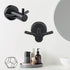Pack of 2 SUS304 Stainless Steel Matte Black Wall Mounted Towel Hooks for Bathroom Shower Kitchen Cabinet Closet Door