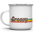 Groovy Retro Camper Enamel Mug, Outdoor Camp Mug, Camping Coffee Mug (12oz)